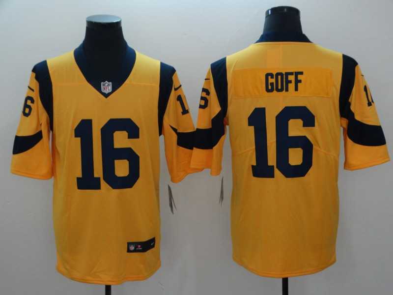 Nike Rams 16 Jared Goff Gold Color Rush Limited Jersey,We sell and wholesale Nike Rams 16 Jared Goff Gold Color Rush Limited Jersey on line form chian!